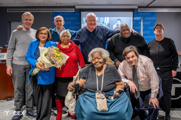 photo of people involved in Greater Boston Legal Services' disability case against the MBTA