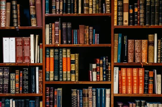 stock image of law books on shelves