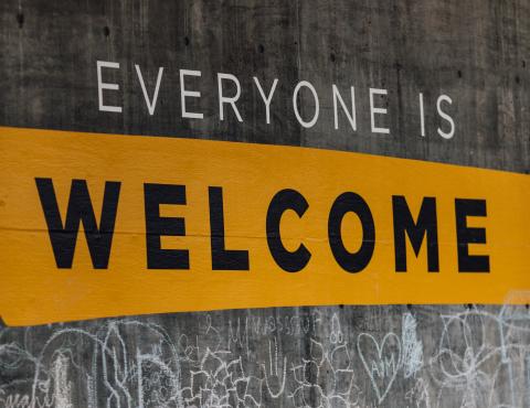 everyone is welcome sign